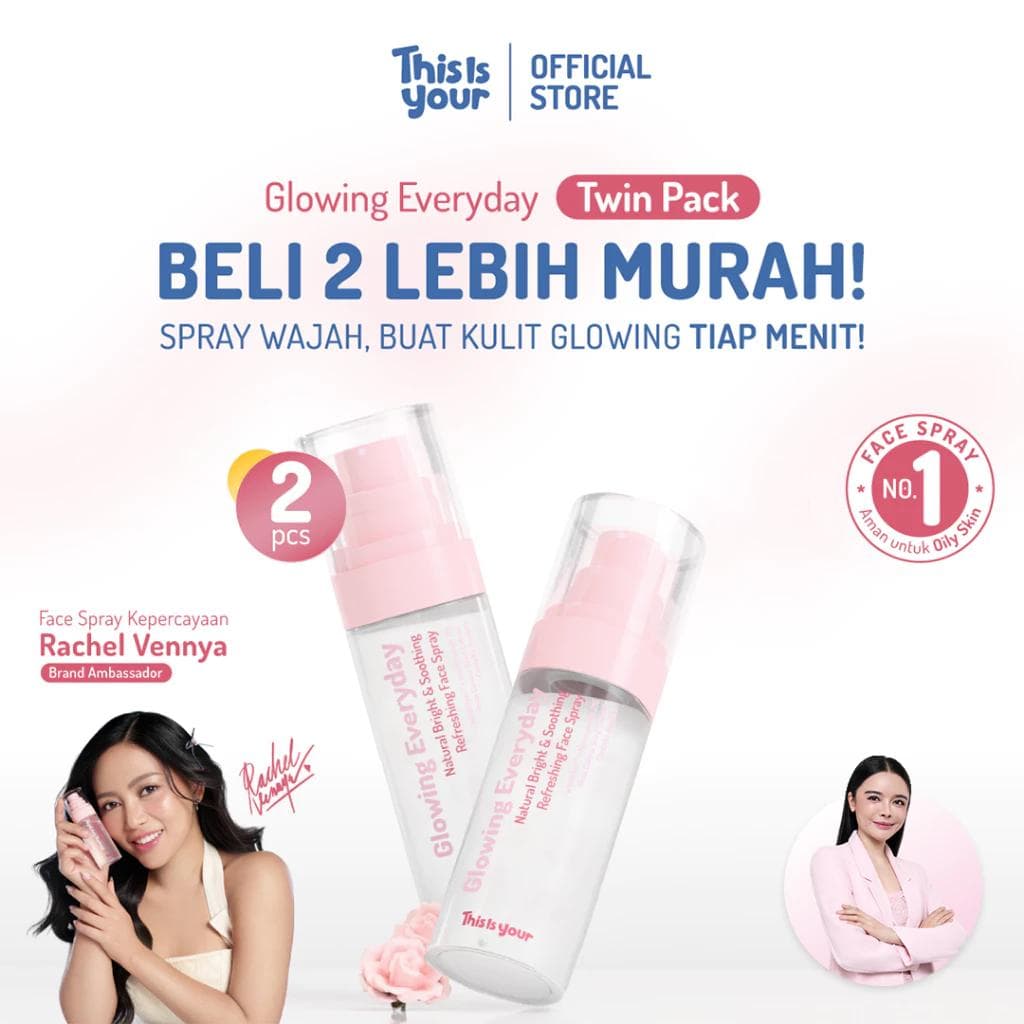 Twin Pack Face Spray Glowing Everyday