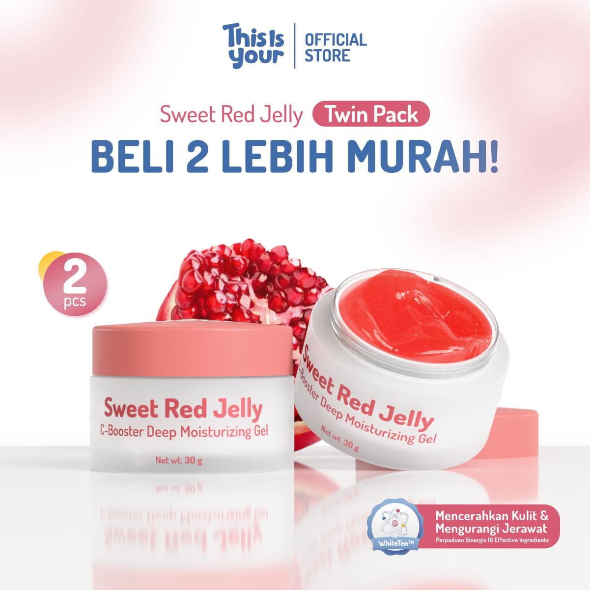 Twin Pack Sweet Red Jelly Moisturizer Gel